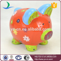 2015 Popular unique Ceramic Red Piggy Coin Bank for baby